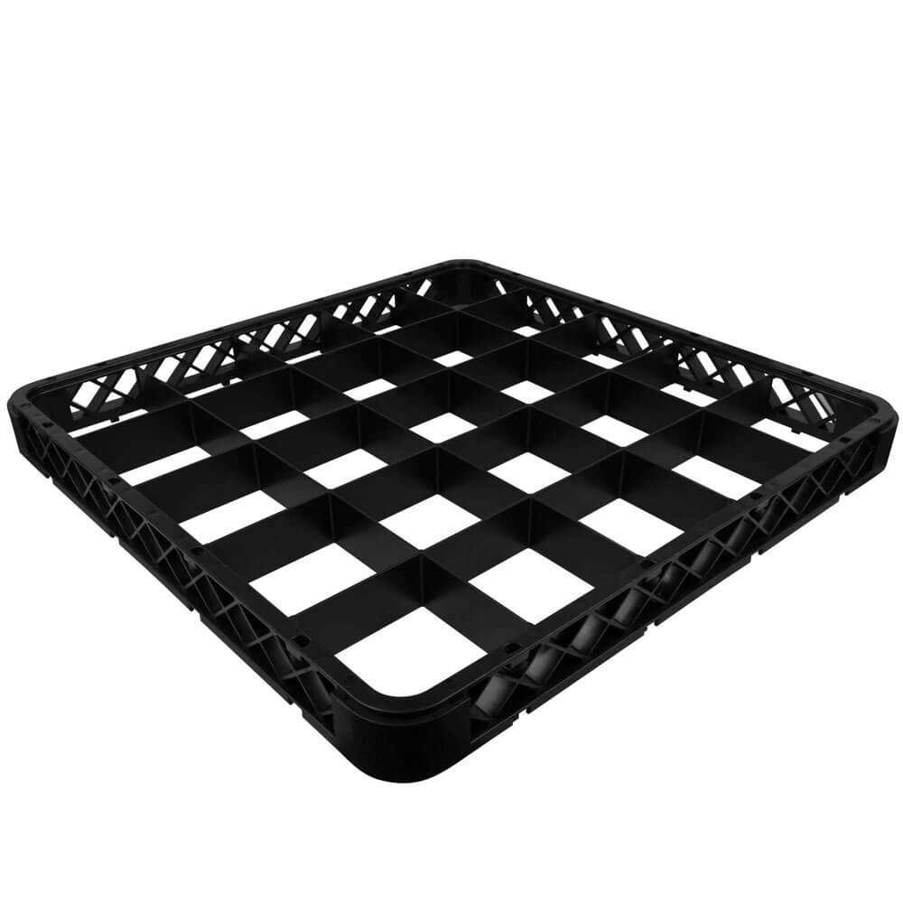 25-compartment glass rack attachment, black - 50x50x4,5cm