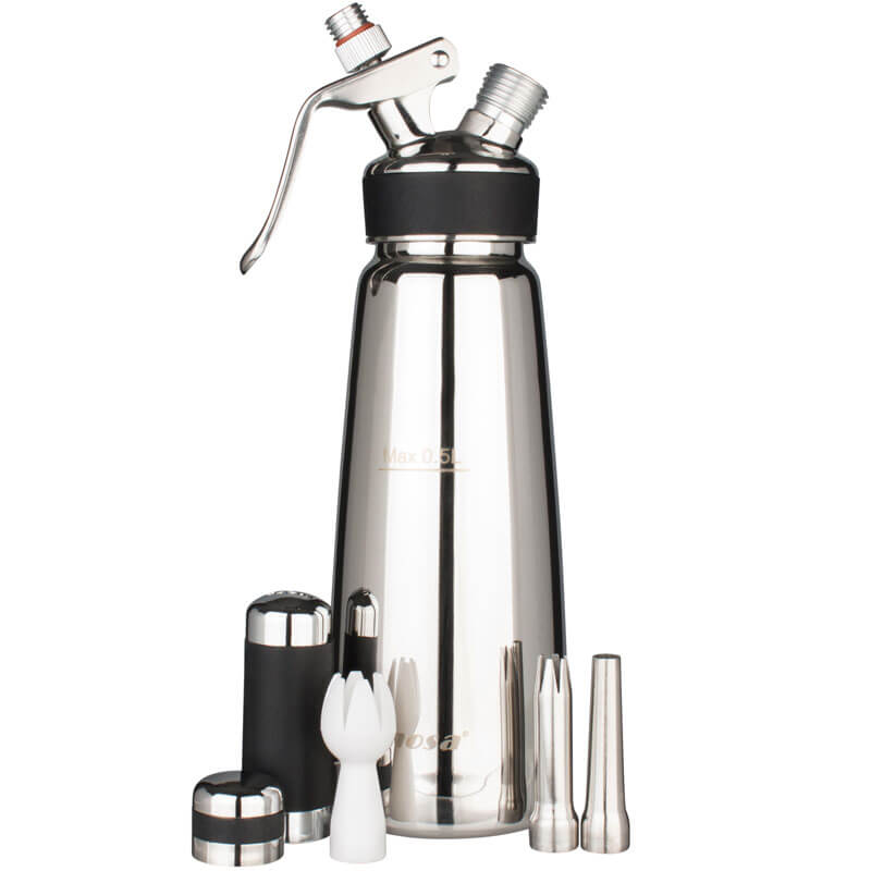 Cream siphon / whipper Mosa, stainless steel polished - 500ml