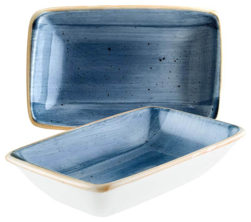 Bonna Aura Dusk Moove Rectangular dish 16x9cm blue - 12 pcs.