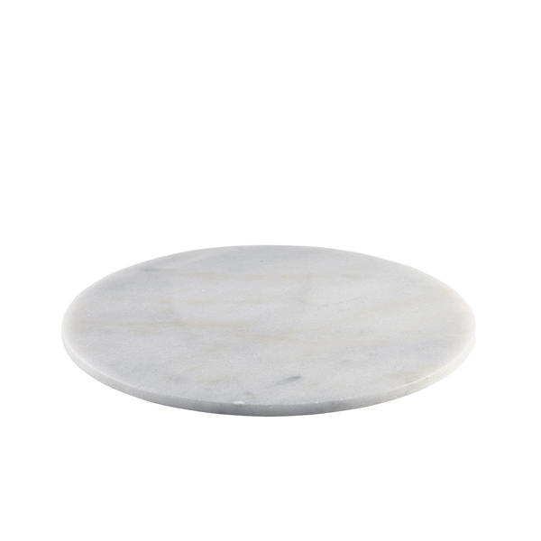 Round marble serving plate white - 33cm Round marble serving plate white - 33cm