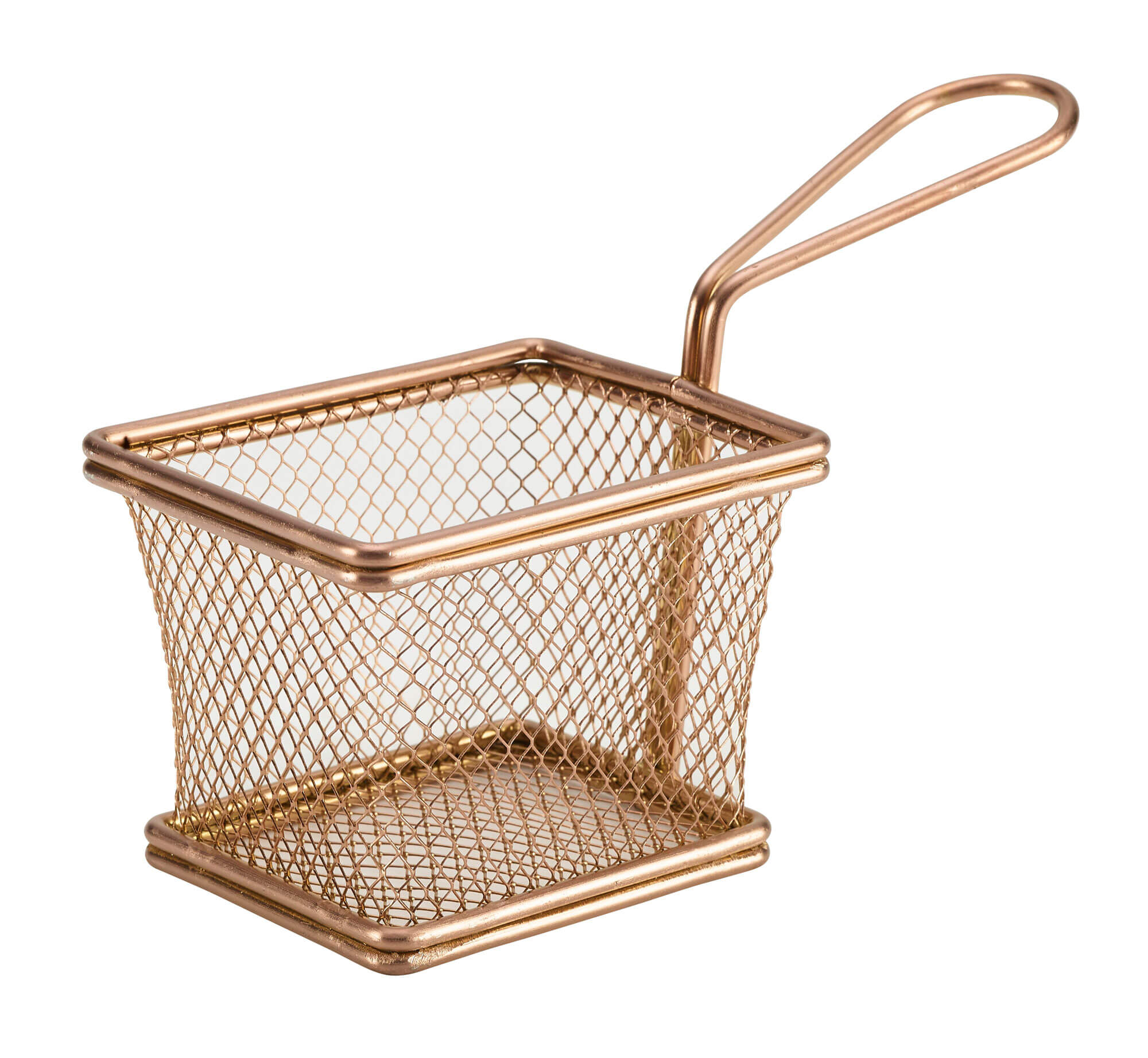 Fry basket stainless steel copper-colored - 10x8x7,5cm