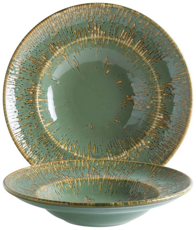 Bonna Snell Sage Gourmet Pasta plate 27cm green - 6 pcs. Bonna Snell Sage Gourmet Pasta plate 27cm green - 6 pcs.