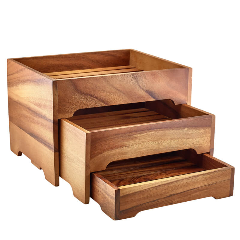 Display stand 3 tier, acacia Wood - GN 1/2 Display stand 3 tier, acacia Wood - GN 1/2