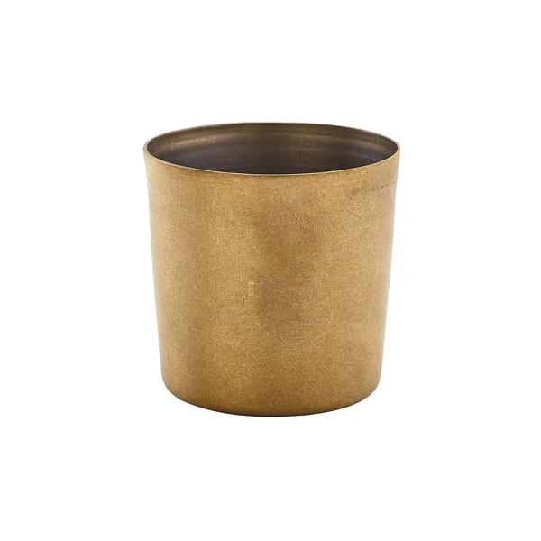 Serving Cup stainless steel vintage gold-colored - 8,5x8,5cm/420ml (12 pcs.)