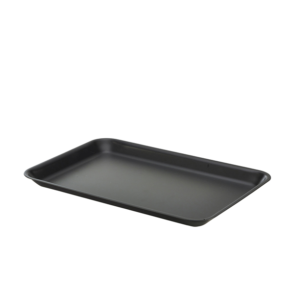 Tray, galvanised steel, matt black - 31,5x21,5x2cm