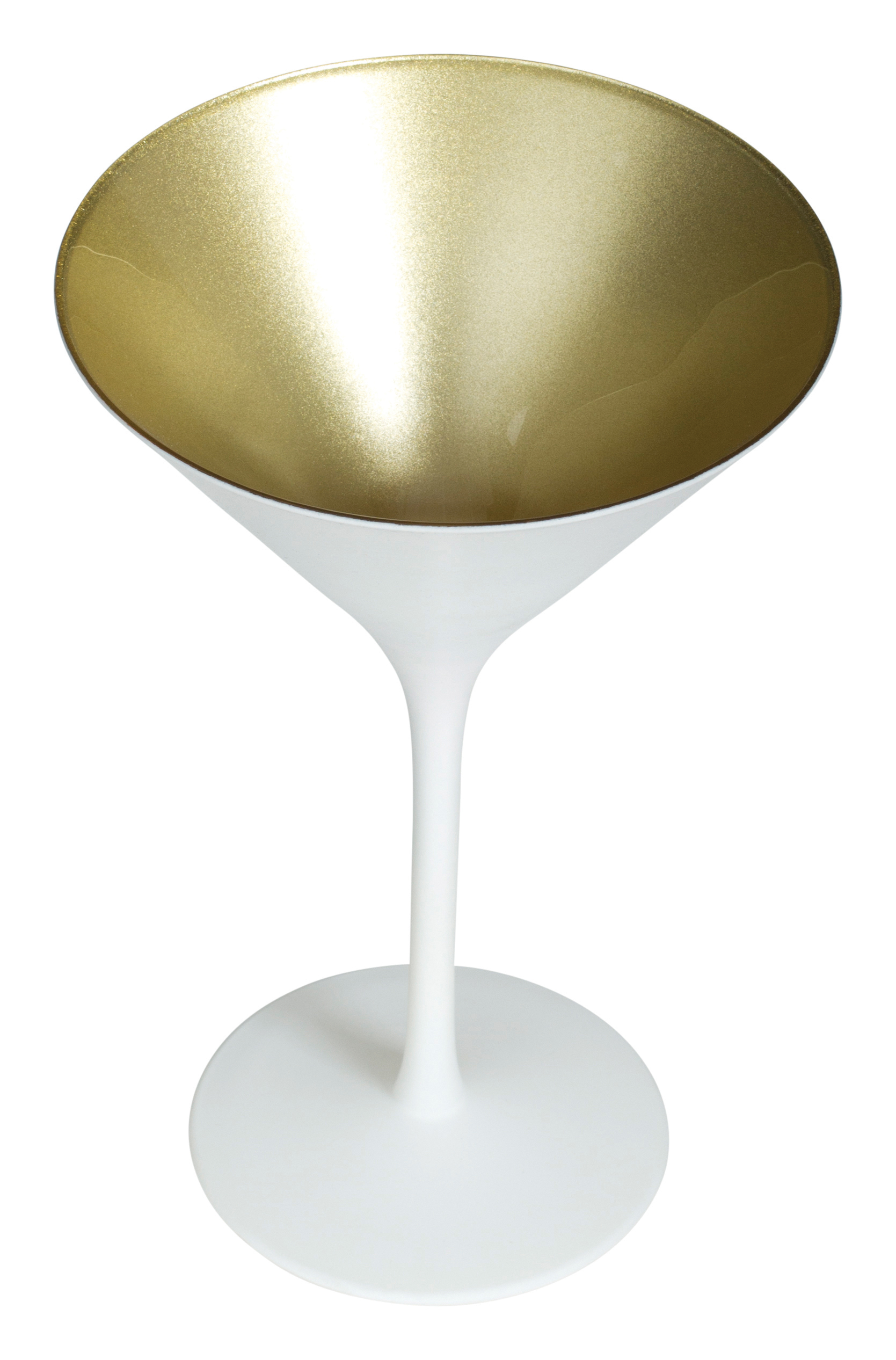 Martini glass, matt white/gold, Elements Stölzle - 240ml