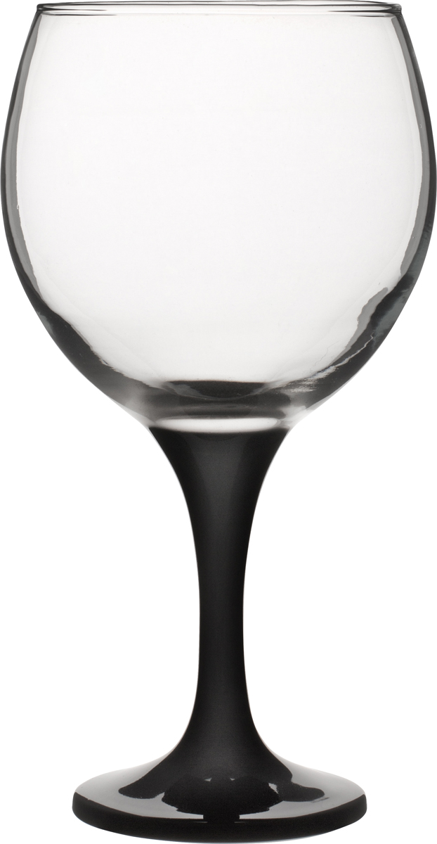 Balloon glass Gin&Tonic, black stem, Gürallar - 645ml (6 pcs.)