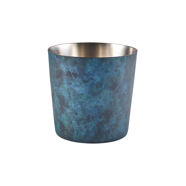 Serving Cup stainless steel blue patina - 8,5x8,5cm/420ml (12 pcs.) Serving Cup stainless steel blue patina - 8,5x8,5cm/420ml (12 pcs.)