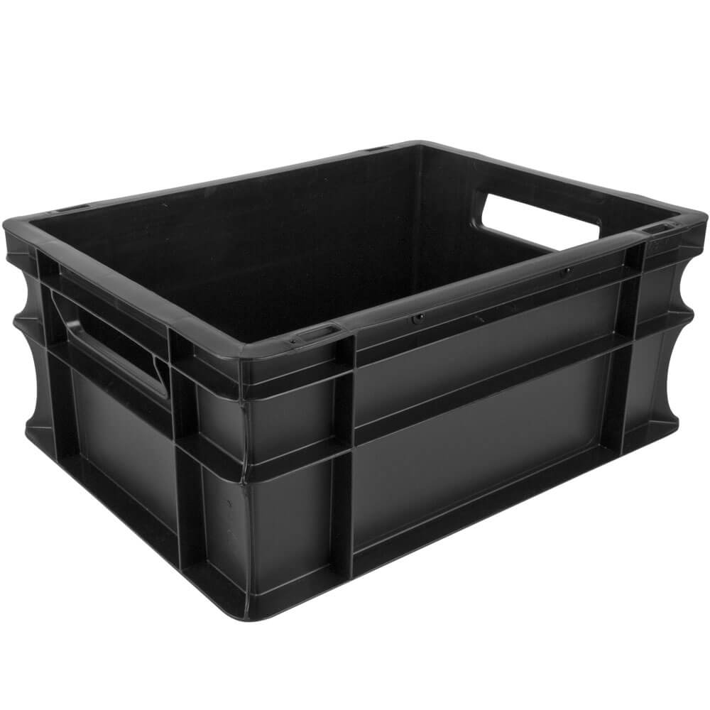 Transport box Euronorm black - 40x30x17cm