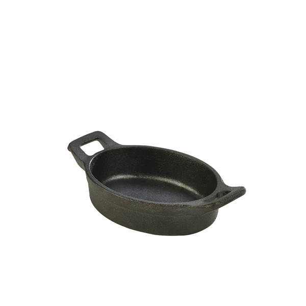 Oval mini cast iron casserole dish with eyelets - 240ml (6 pcs.)