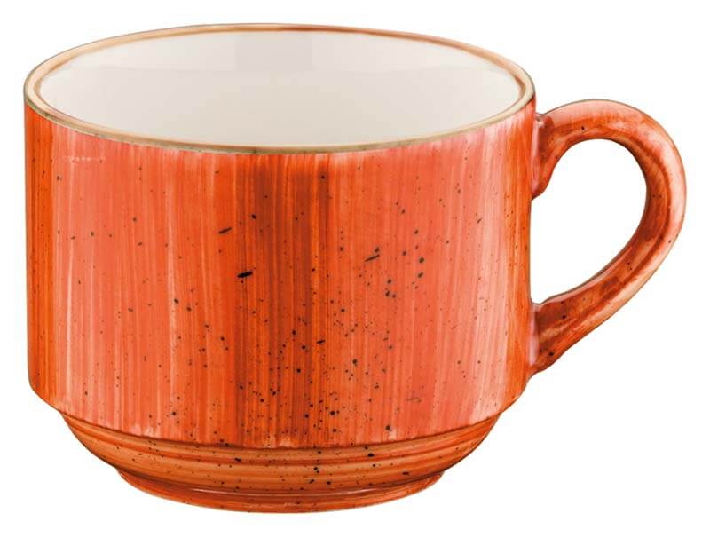 Bonna Aura Terracotta Banquet Stackable cup 21cl orange - 6 pcs. Bonna Aura Terracotta Banquet Stackable cup 21cl orange - 6 pcs.