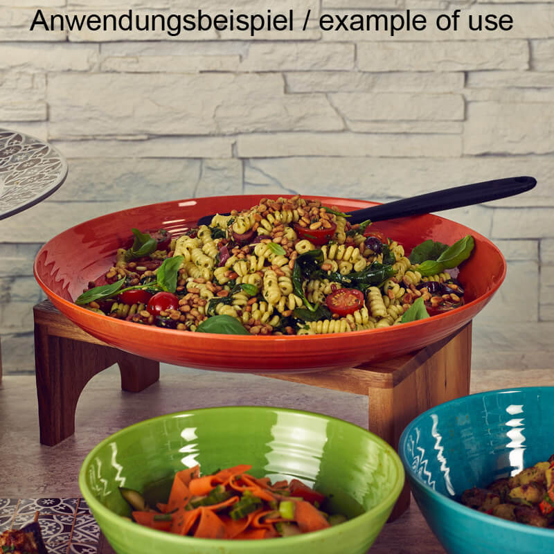 Melamine Bowl Casablanca, Orange Glazed - 3,5l / 38cm Melamine Bowl Casablanca, Orange Glazed - 3,5l / 38cm