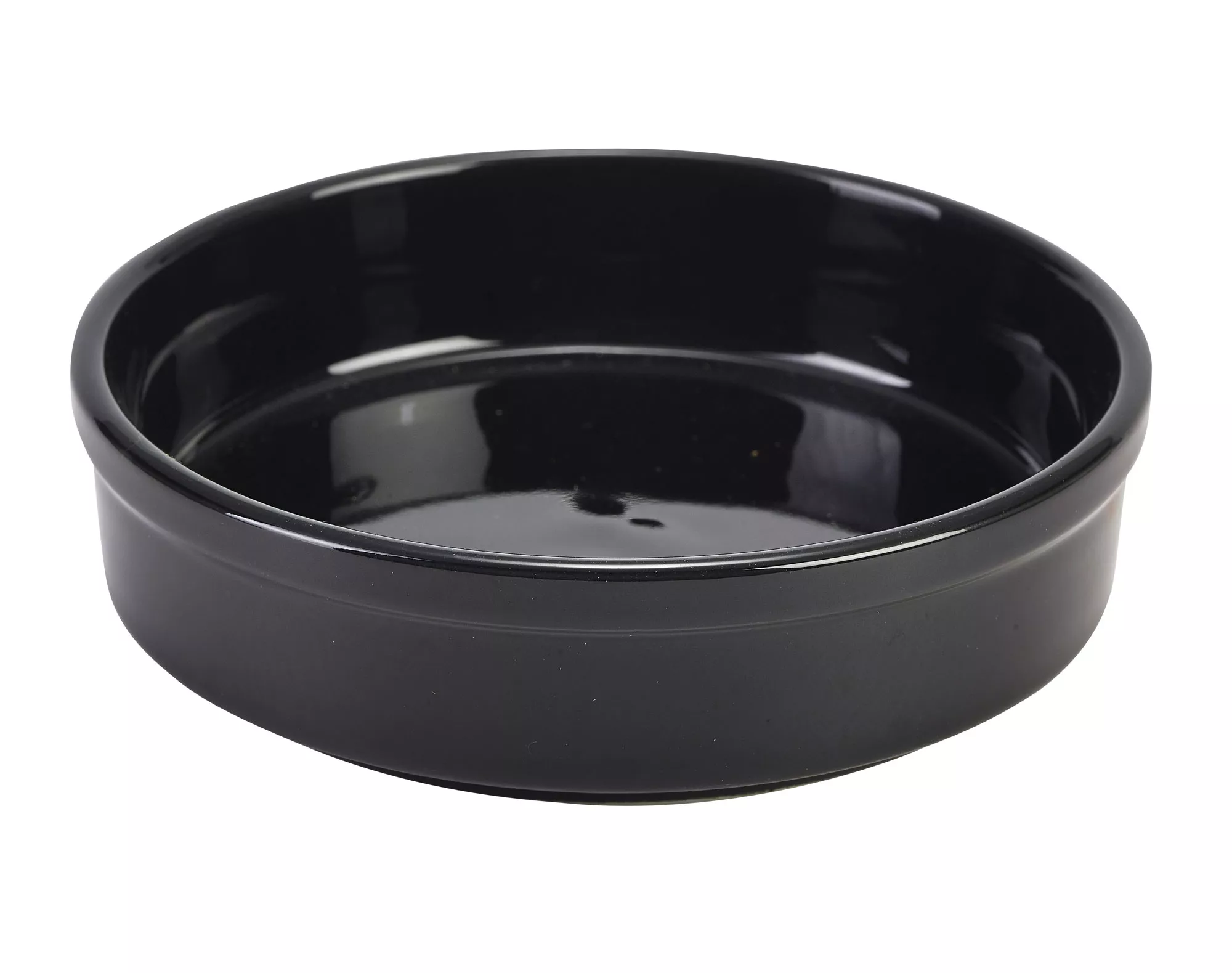 Porcelain round dish, black - 140ml (6 pcs.) Porcelain round dish, black - 140ml (6 pcs.)