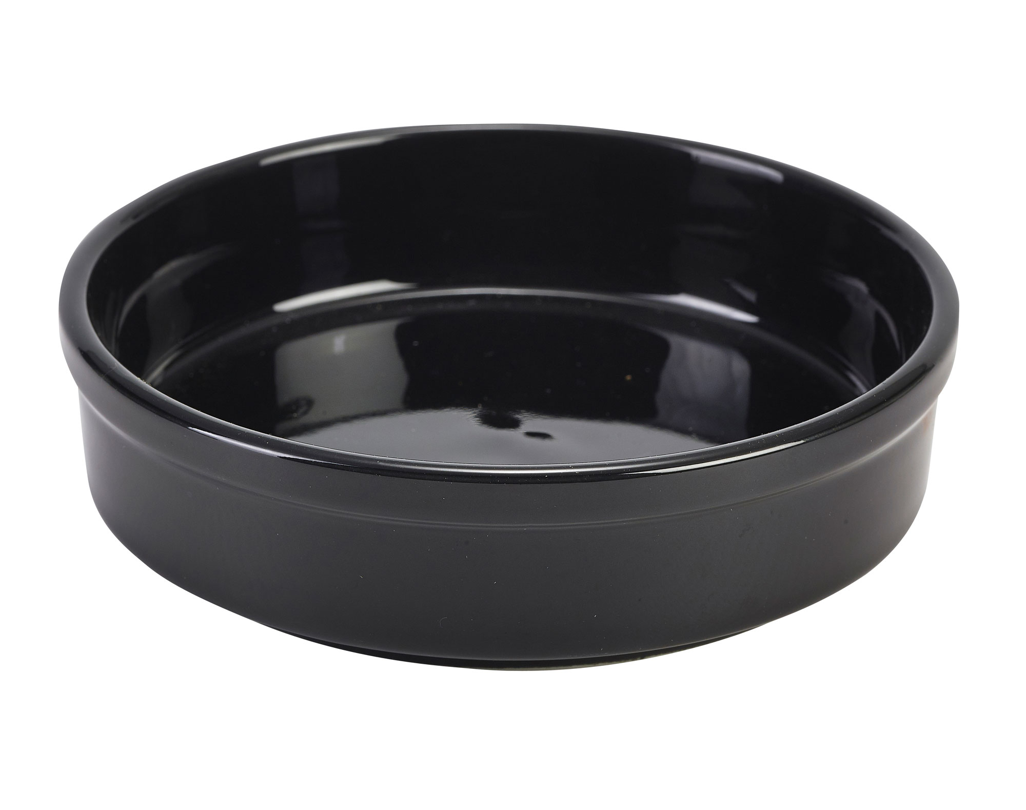 Porcelain round dish, black - 140ml (6 pcs.)