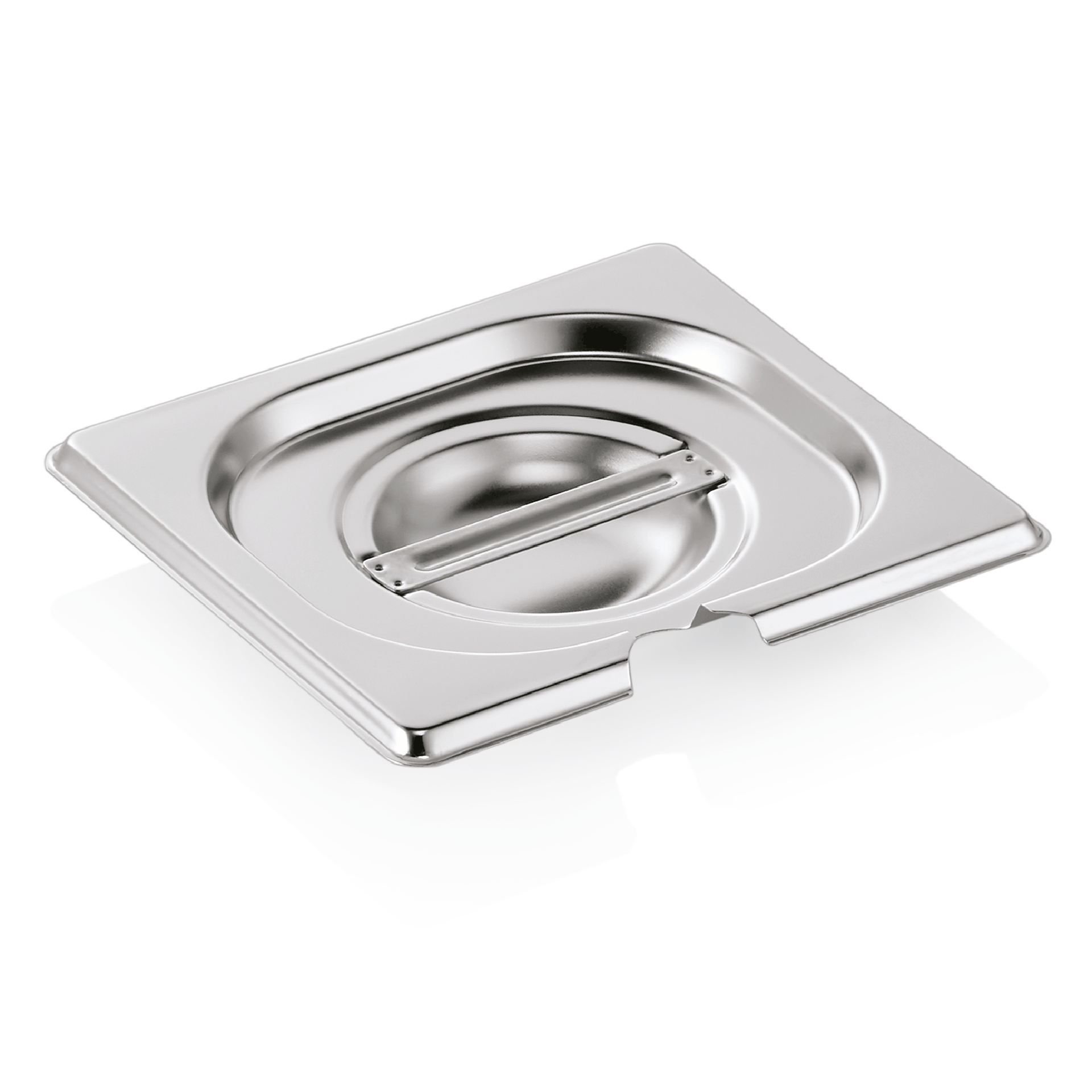 GN 1/6 lid, with spoon recess, CNS (GN CORE series) GN 1/6 lid, with spoon recess, CNS (GN CORE series)