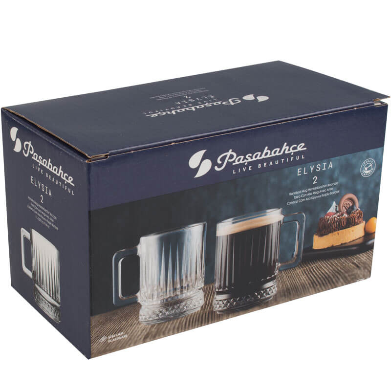 Handled mug Elysia, Pasabahce - 250ml (2 pcs.)