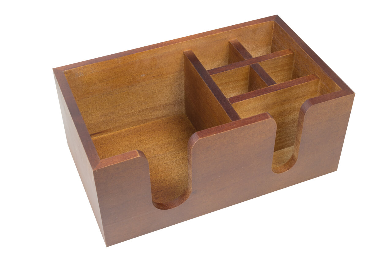 Bar caddy, dark wood