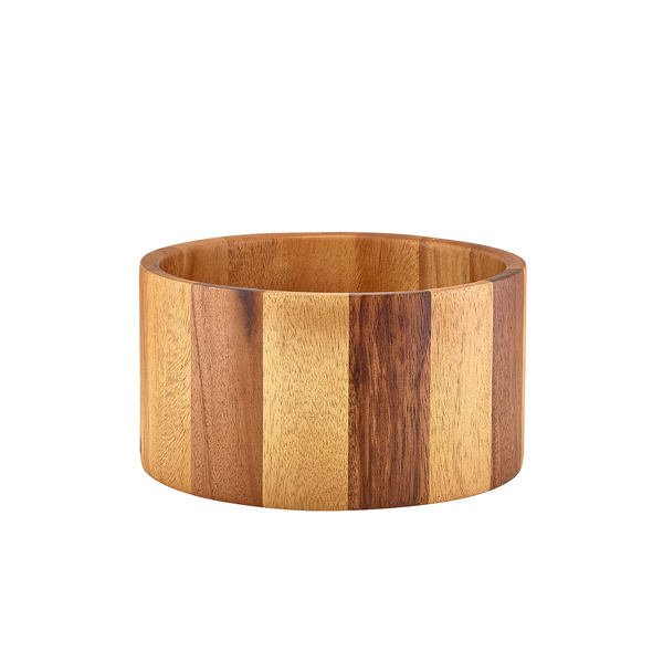 Straight Sided Bowl, Acacia Wood - 22,5x12cm