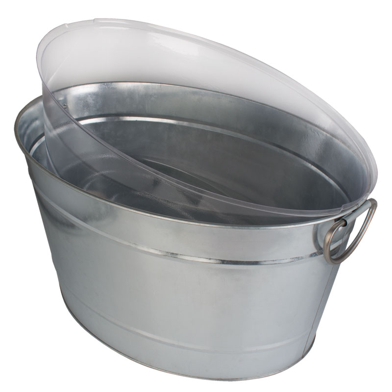 Drinks tub metal galvanised, with insert - 50x32x23cm