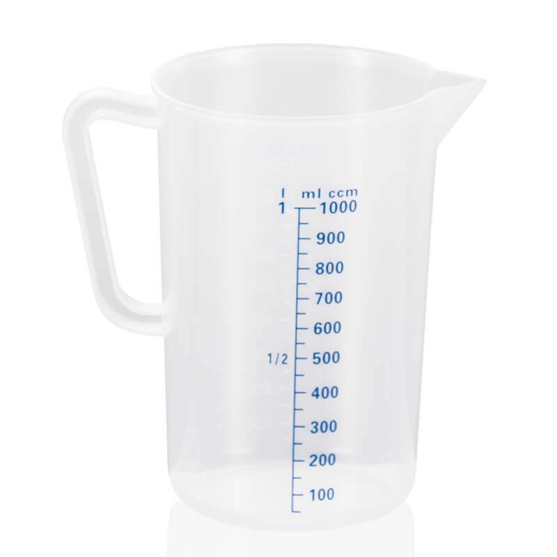 Measuring cup with 100ml scale, polypropylene - 1 liter Measuring cup with 100ml scale, polypropylene - 1 liter