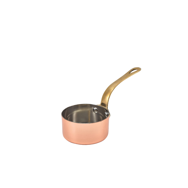 Mini saucepan, stainless steel copper-colored - 7 x 3,75 cm (6 pcs.)