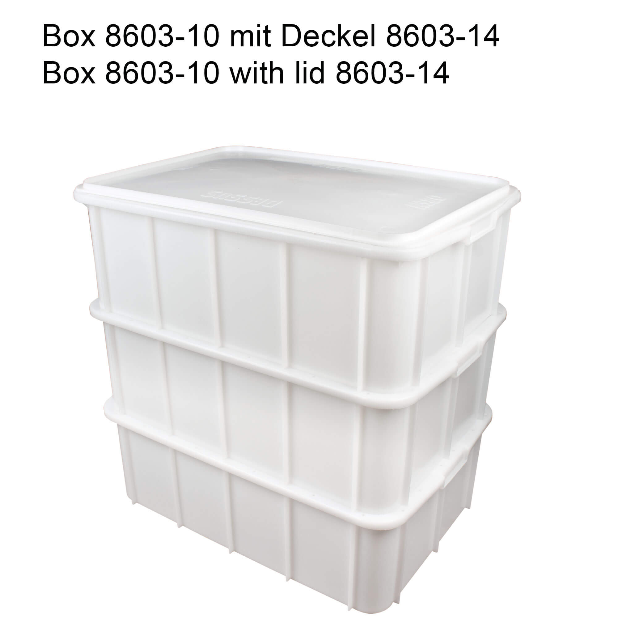 Lid for stacking and transport container Classic white - 660x425x20mm