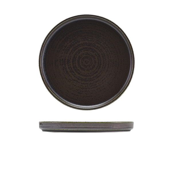 Low presentation plate Terra Cinder Black - 21 cm (6 pcs.)