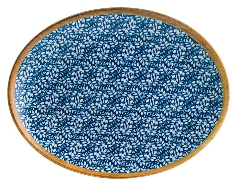 Bonna Lupin Moove Oval plate 36x28cm blue - 6 pcs.