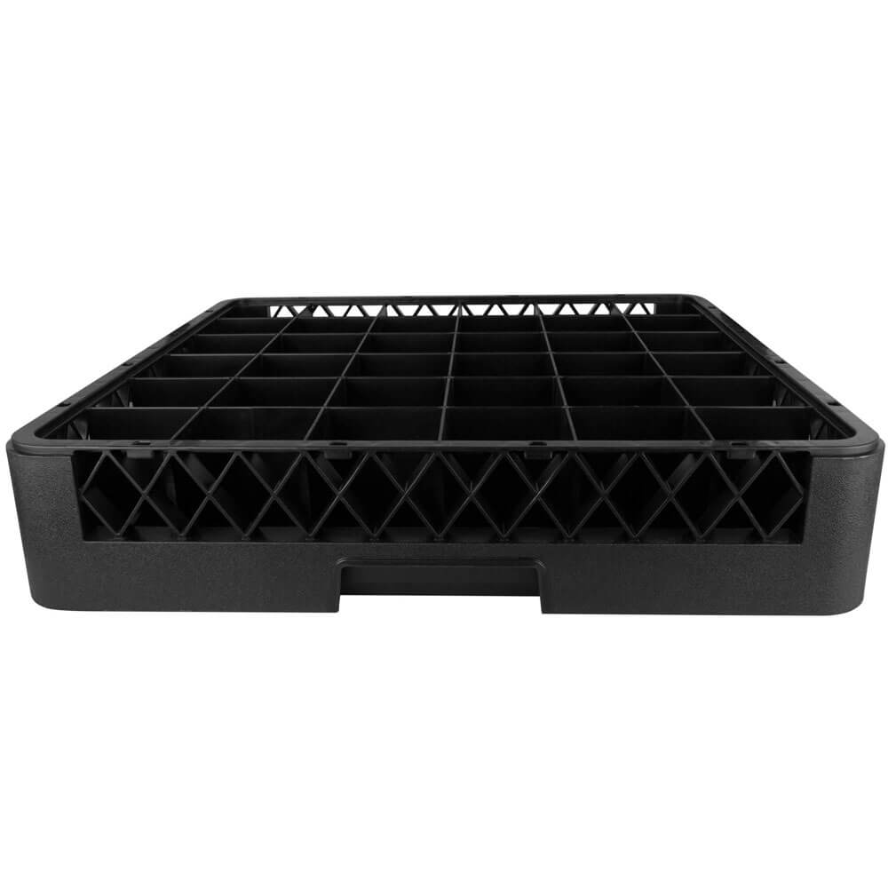 36-compartment glass rack base, black - 50x50x10cm