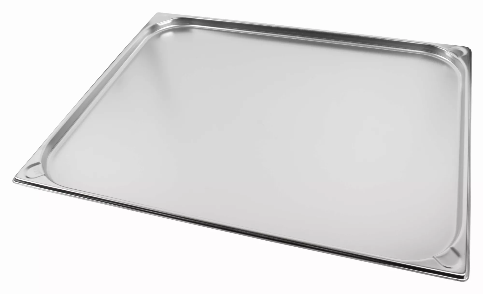 Gastronomy-standard tray 20mm depth - stainless steel (GN 2/1) Gastronomy-standard tray 20mm depth - stainless steel (GN 2/1)