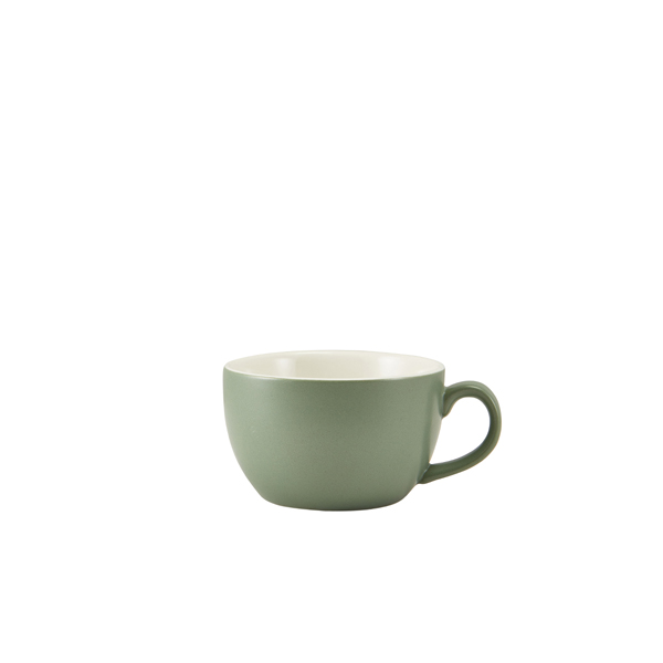 Cappuccino cup porcelain matte sage green – 175 ml (6 pcs.)