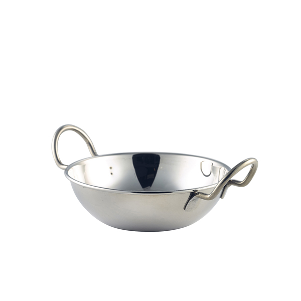 Balti bowl with handles, stainless steel - 15cm (12 pcs.)