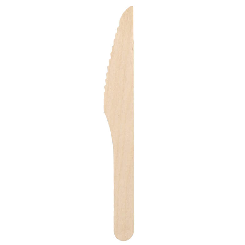 Ecological wooden knives - 16,5cm (250 pcs.) Ecological wooden knives - 16,5cm (250 pcs.)