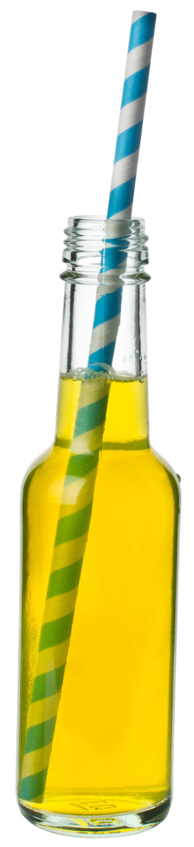 Glass bottle straight neck clear - 200ml