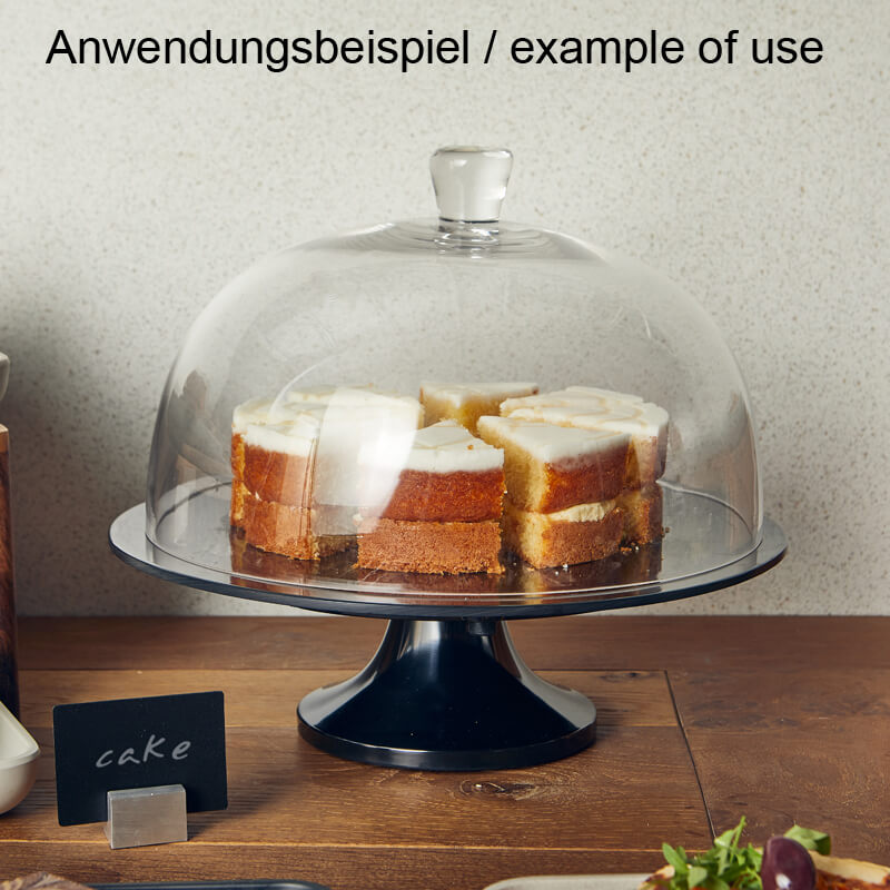 Cake stand, melamine black - 33cm Cake stand, melamine black - 33cm
