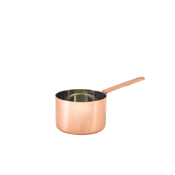 Mini saucepan, stainless steel copper-colored - 9 x 6,3 cm (6 pcs.)