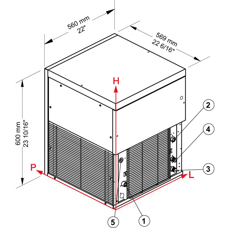 Brema Flake Ice Maker G Series 160A HC - Flake Ice (157 kg)