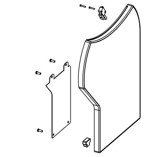 Complete right flange - Santos #53 (53570)