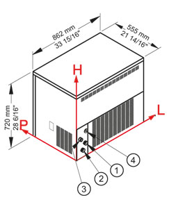 Brema Ice Cube Maker C Series 150A HC B-QUBE - Cubes (150 kg) Brema Ice Cube Maker C Series 150A HC B-QUBE - Cubes (150 kg)