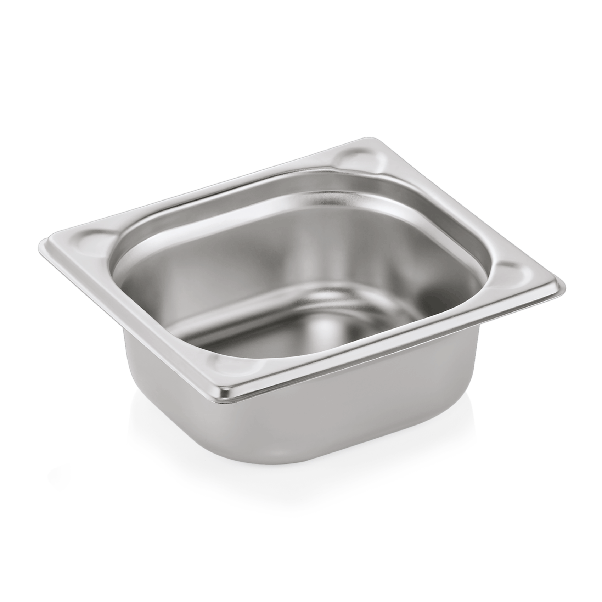 GN 1/6 container, U-shaped corners, CNS - H 6,5cm (GN CORE series)