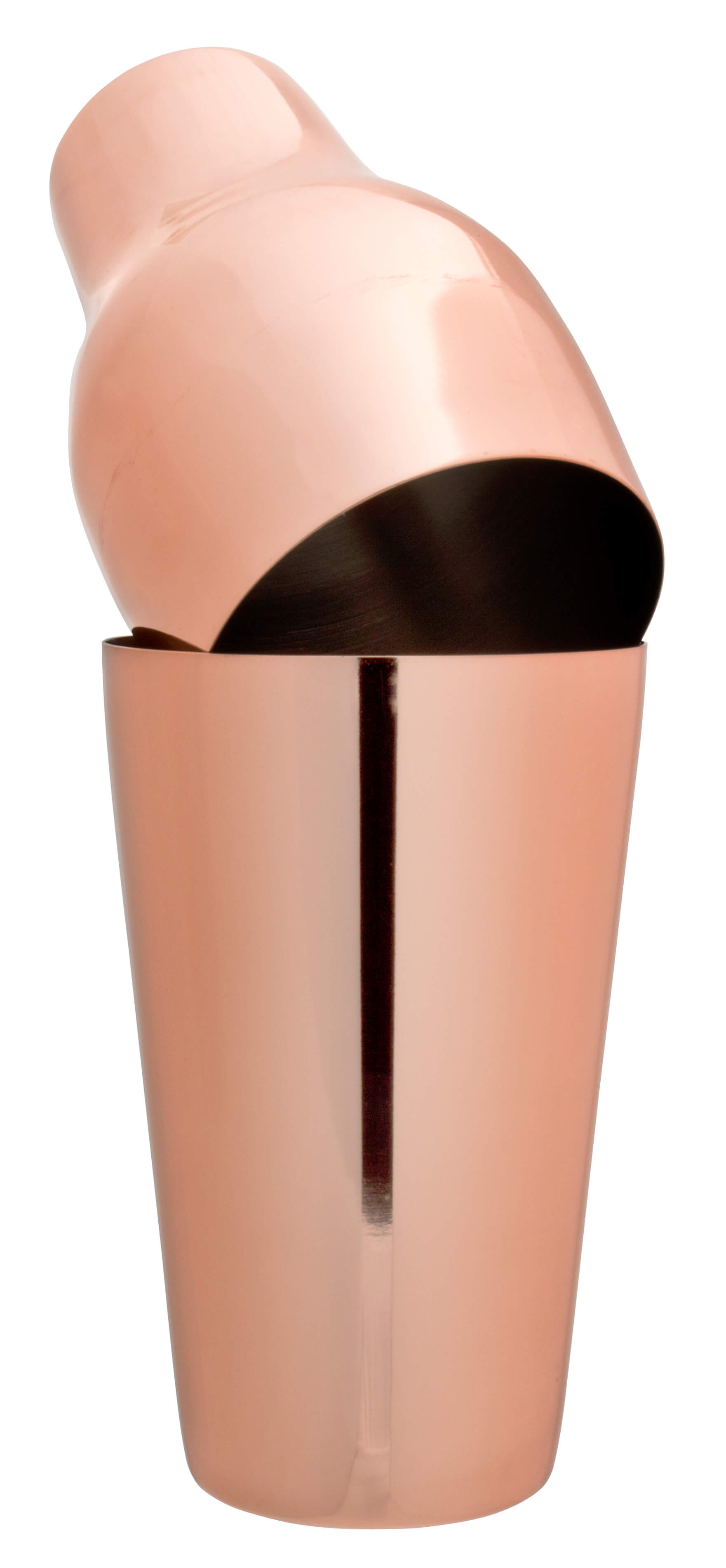 French Cocktail Shaker Mezclar, copper plated, twopartite (500ml)