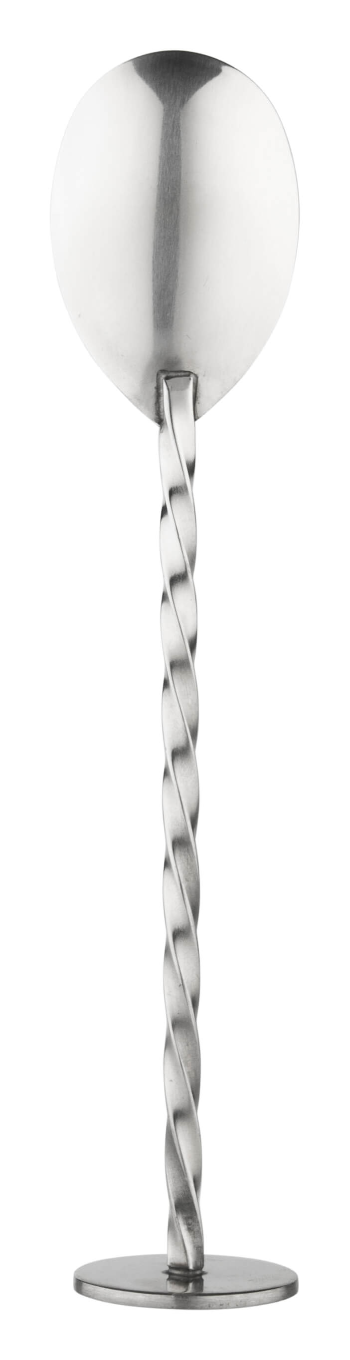 G&T bar spoon with Disc, twisted, stainless steel - 15cm