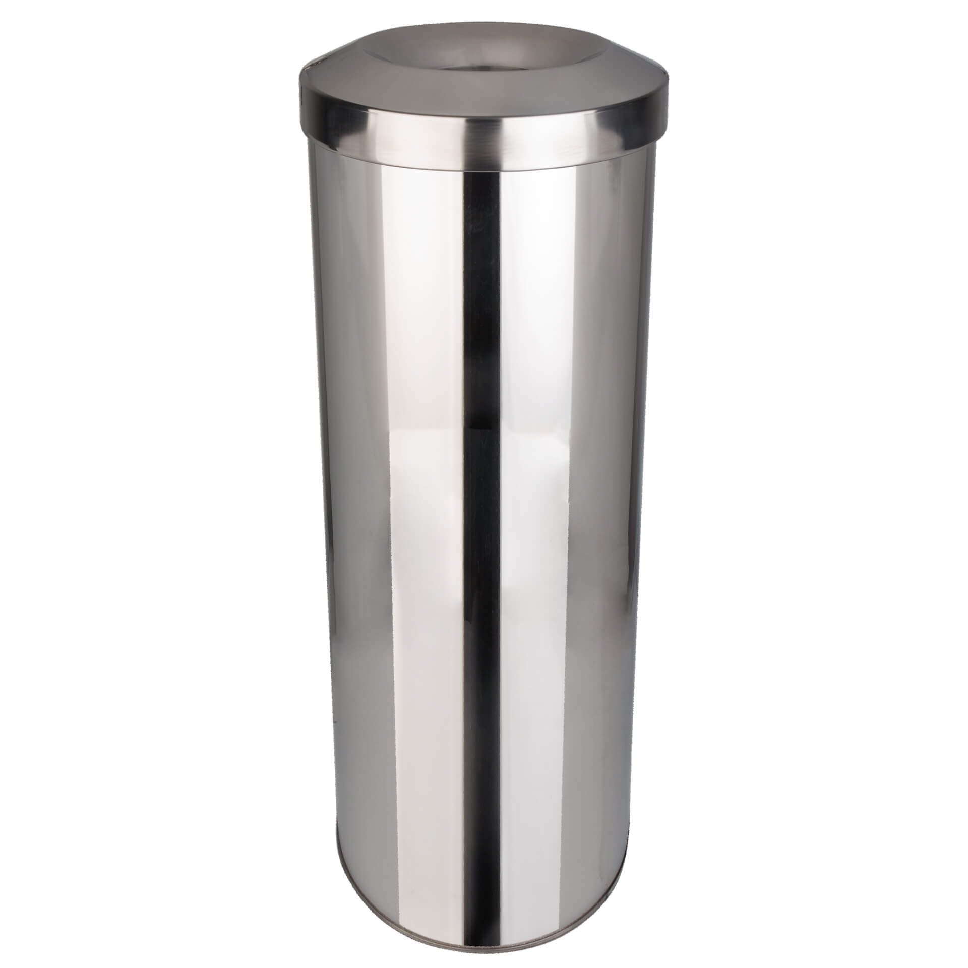 Stainless steel wastebasket, self-extinguishing - 25 x 68 cm
