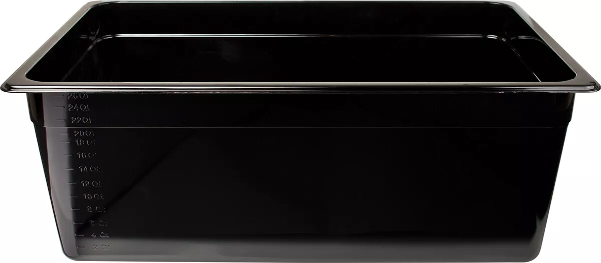 Gastronomy-standard container 200mm depth - plastic black (GN 1/1) Gastronomy-standard container 200mm depth - plastic black (GN 1/1)