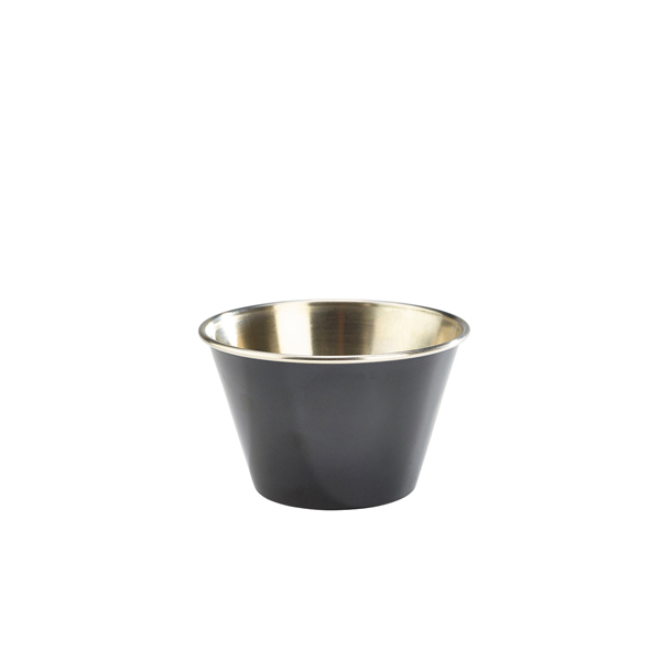 Ramekin, stainless steel, black - 170ml (24 pcs.)