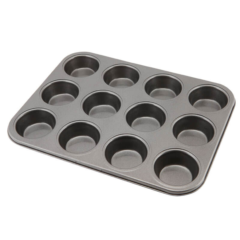 Muffin tray non-stick, carbon steel - for 12 muffins