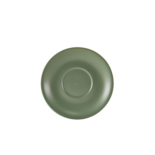 Saucer porcelain matte sage green – 16 cm (6 pcs.)