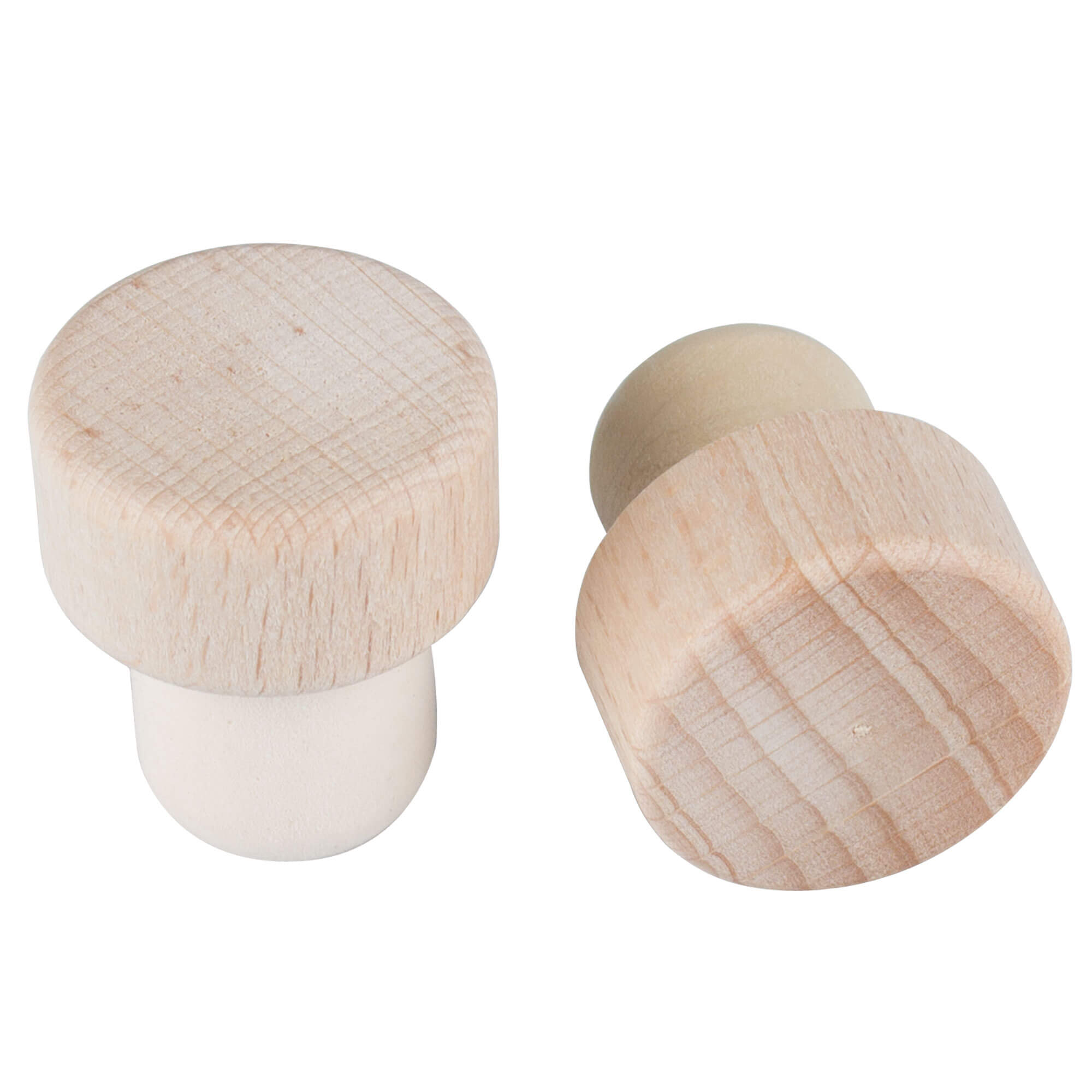 Bottle stopper PE 19mm, with wooden disc (1 pc.)