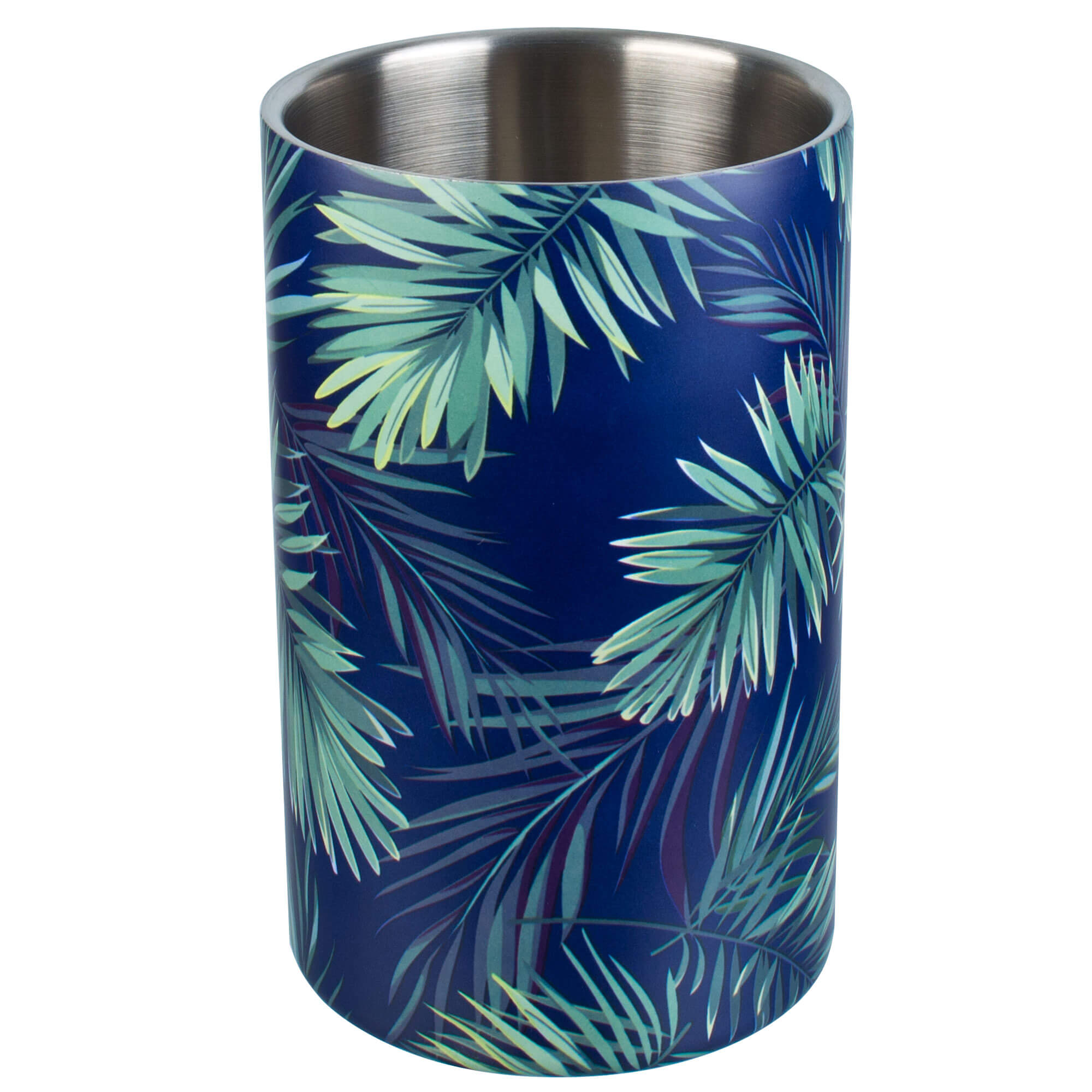Thermo bottle cooler - tropical leaves