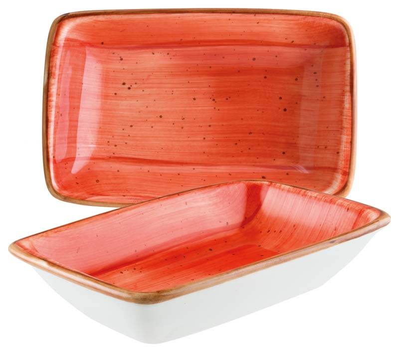 Bonna Aura Terracotta Moove Rectangular dish 16x9cm orange - 12 pcs. Bonna Aura Terracotta Moove Rectangular dish 16x9cm orange - 12 pcs.